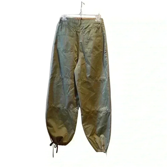 NWT Moussy Vintage Womens Fraser Drawstring Hem Utility Khaki Cargo Pants Size S - Picture 13 of 16